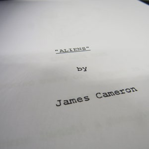 Aliens Script - Movie Script Replica