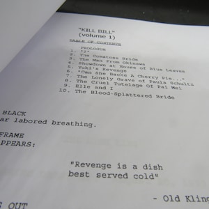 Kill Bill Volume 1. or 2. Script -  Movie Script Replica
