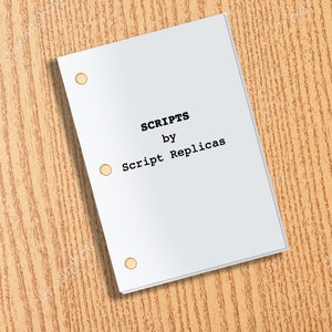 May include: A white script cover with the text "SCRIPTS by Script Replicas" printed in black.