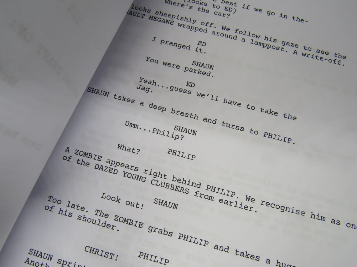 Shaun of the Dead Script Movie Script Replica Etsy UK