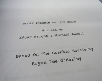 Scott Pilgram vs the World Script - Script Replica