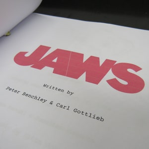 Jaws Script - Drehbuch-Replik