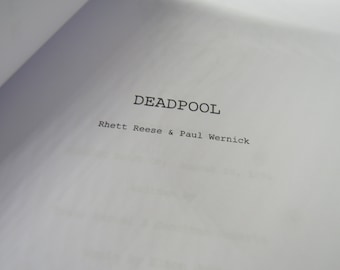 Deadpool Script - Movie Script Replica