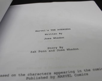 The Avengers Script - Movie Script Replica