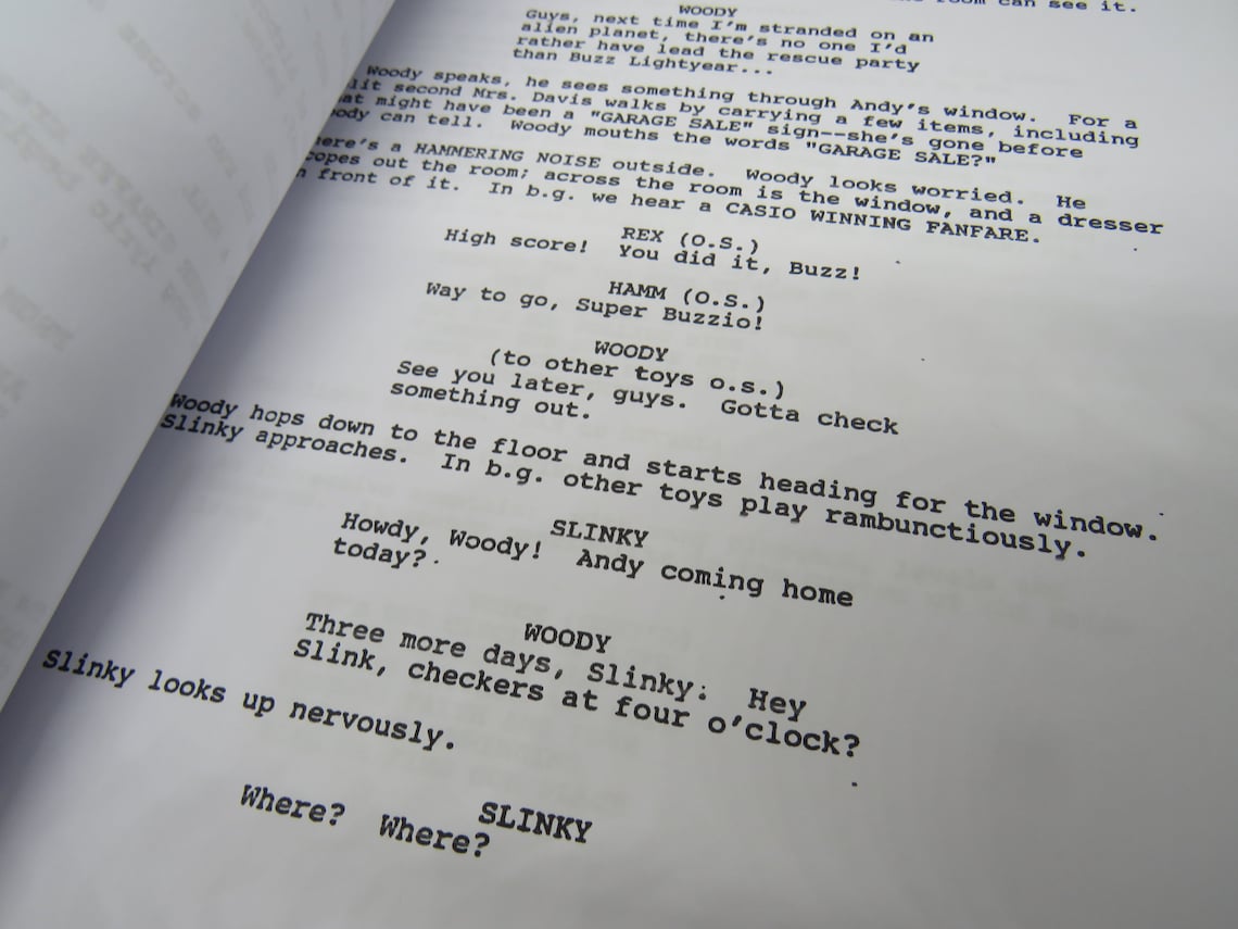 Toy Story 1 2 3 or 4 Script Movie Script Replica Etsy