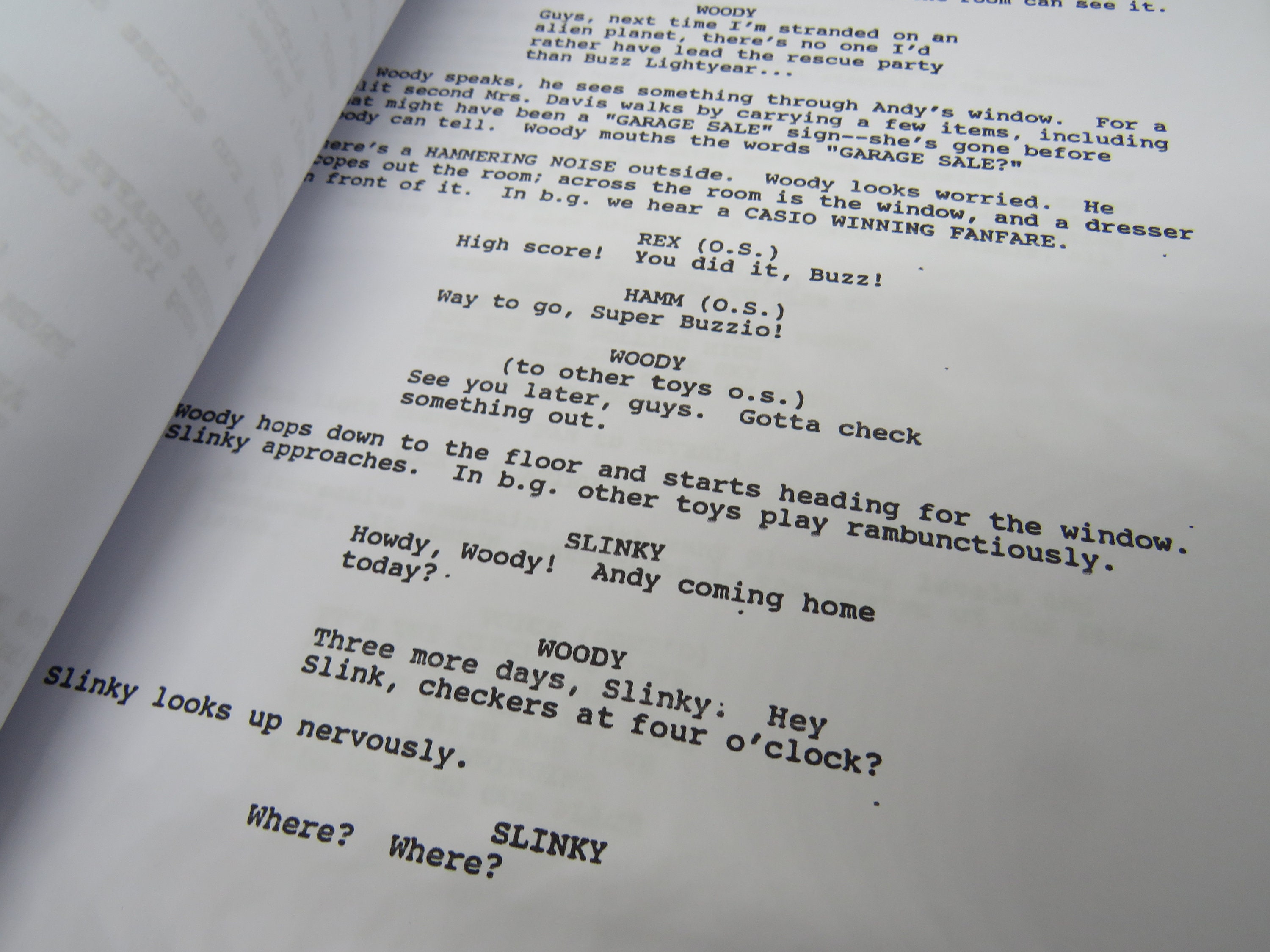 Toy Story 1 2 3 oder 4 Skript Movie Script Replica Etsy