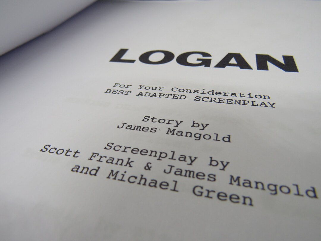 Script Logan Logan Script - Movie Script Replica - Etsy