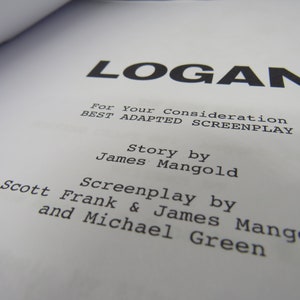 Guión de Logan - Réplica del guión de la película