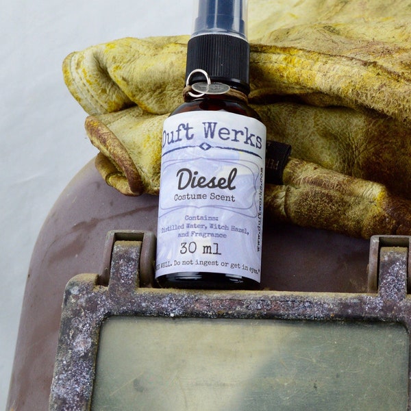 Diesel Fragrance Spray for Cosplay, LARP, RPG, Costumes, Wigs, and Props