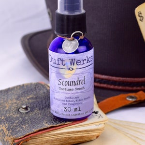 Scoundrel Fragrance Spray for Cosplay, LARP, RPG, Costumes, Wigs, Props, Car, Linens, and Stationery