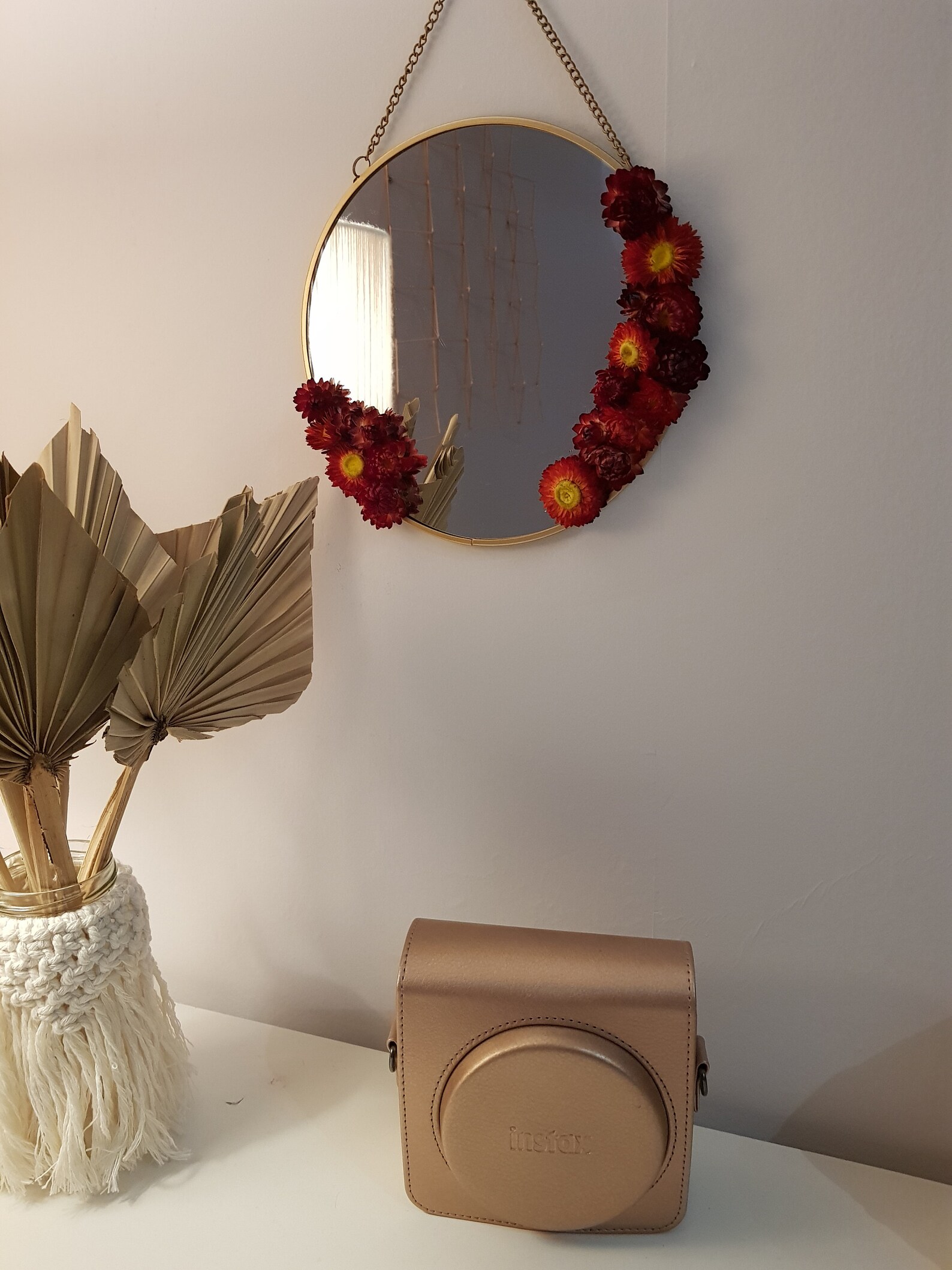 Flower mirror mirror dried flowers small model Etsy