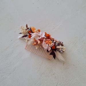 Peigne à cheveux Laura, en hortensia et broom bloom stabilisées. Un accessoire pour sublimer vôtre coiffure de mariée image 3