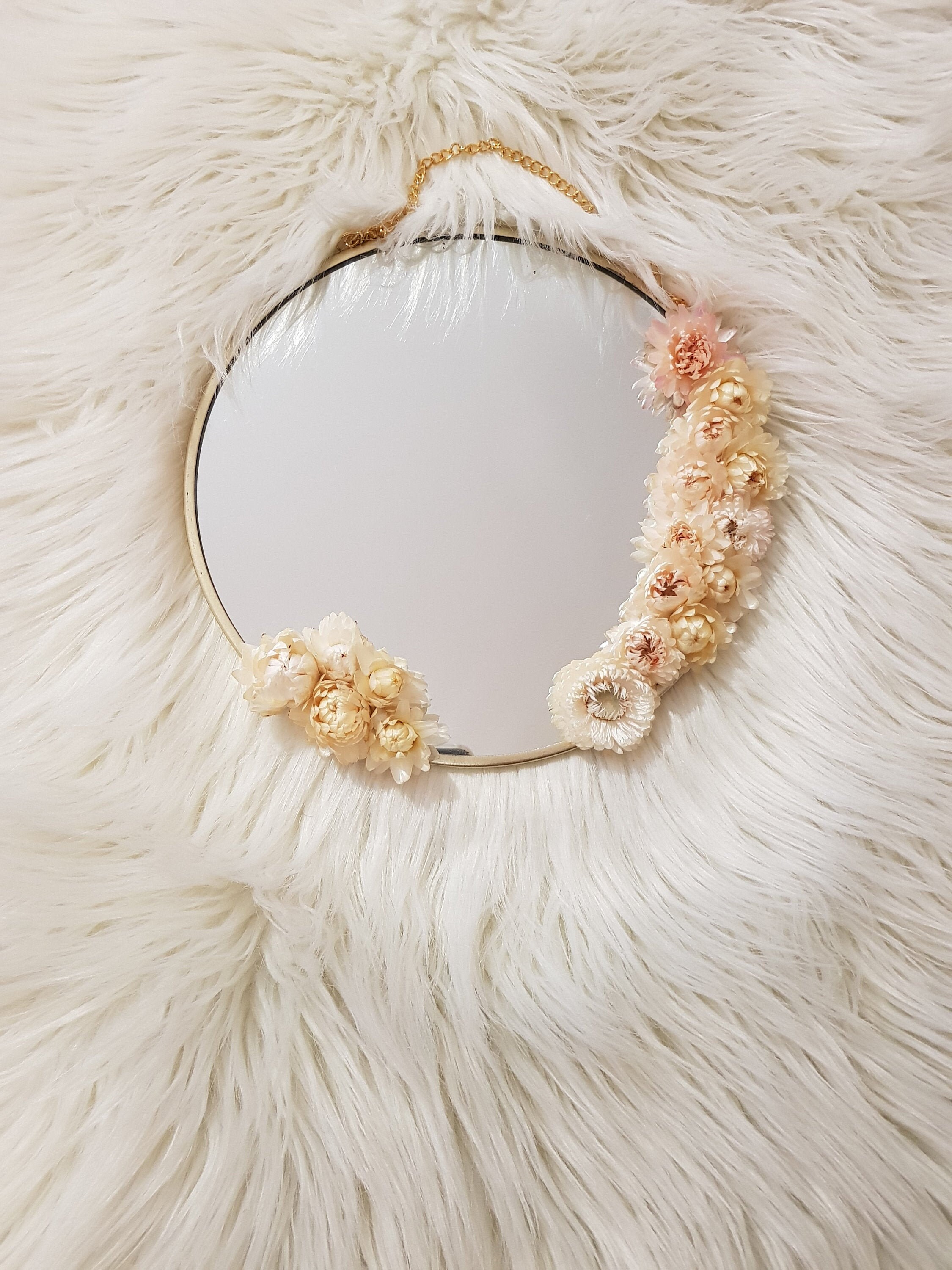 Flower mirror mirror dried flowers small model Etsy