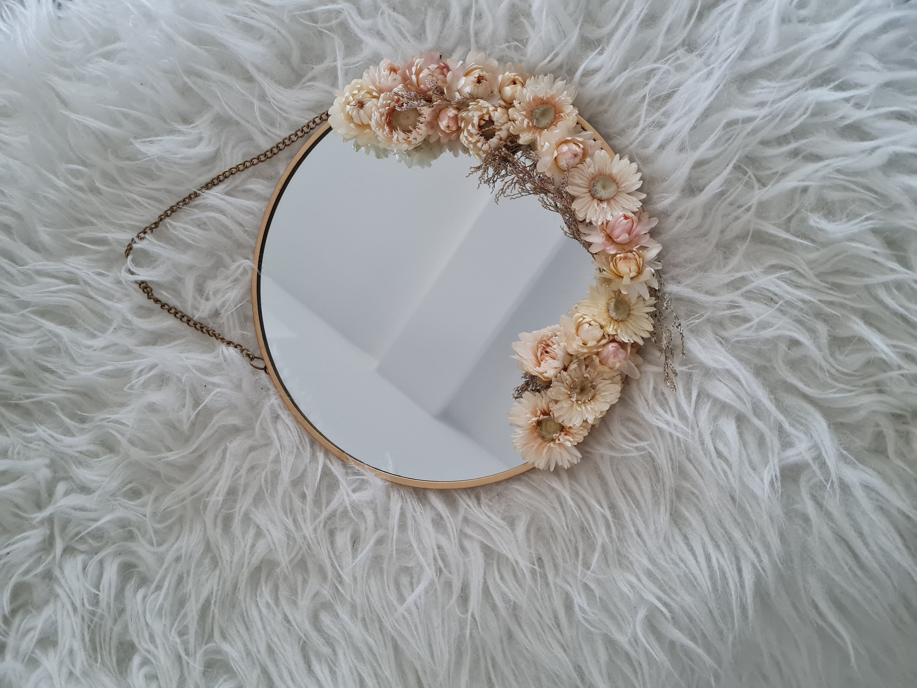 Flower mirror mirror dried flowers small model Etsy