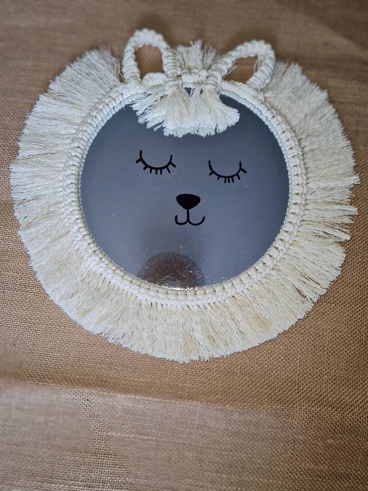Miroir Enfant Personnalisable, Miroir Macramé