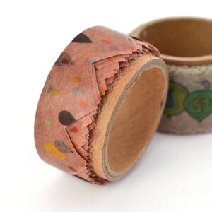 5M of washi tape birthday beige multicolor 15mm