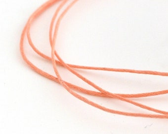 Cordoncino in cotone cerato arancio albicocca 1mm