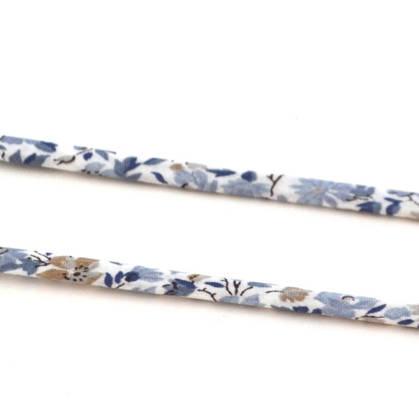 Cordon Liberty Hannah Rose bleu 4mm/ 1 mètre