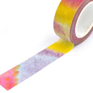 Washi tape watercolor tie & dye multicolored 15 mm x 10 m