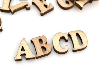 26 lettres alphabet en bois 15 - 20 mm