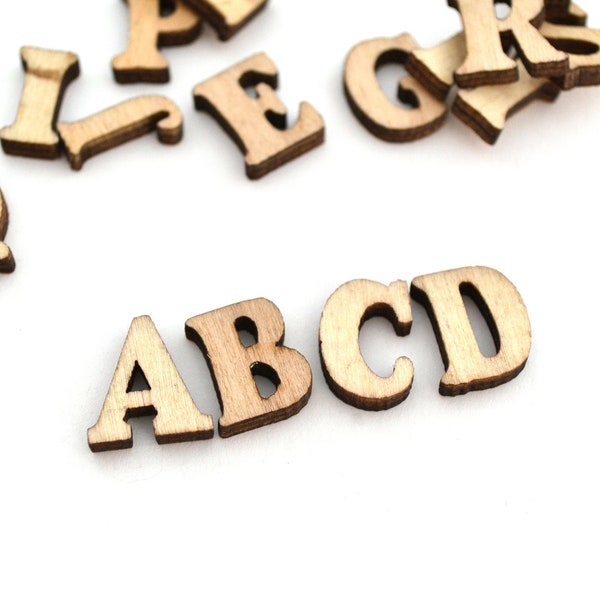26 lettres alphabet en bois 15 - 20 mm