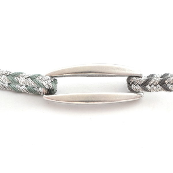 Silver zamak bracelet loop