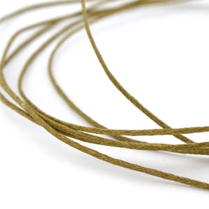 Khaki waxed cotton cord 1mm