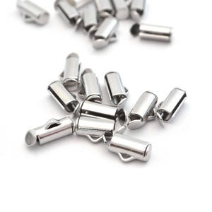 10 silver bead weaving tips 9mm image 1