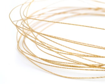 Gold metallic thread cord 0.8 mm copper / FMS002