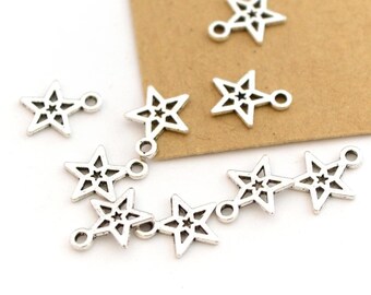 Charms / Ciondoli: Charm Stella Marina in metallo argento antico 23x20mm