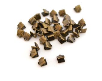 6mm bronze ribbon pinch tips, 10mm, 13mm or 25mm