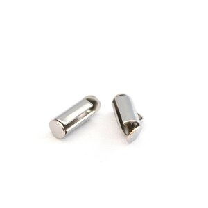 10 silver bead weaving tips 9mm image 2