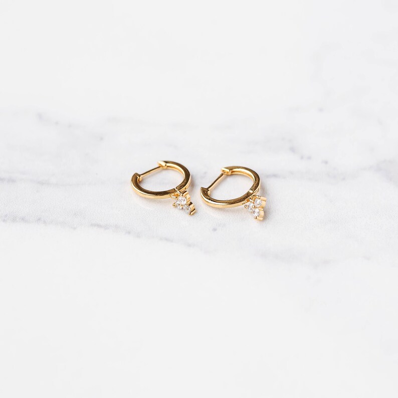 Charm Hoop Earrings Charm Hoops Small Hoops Gold Charm Etsy