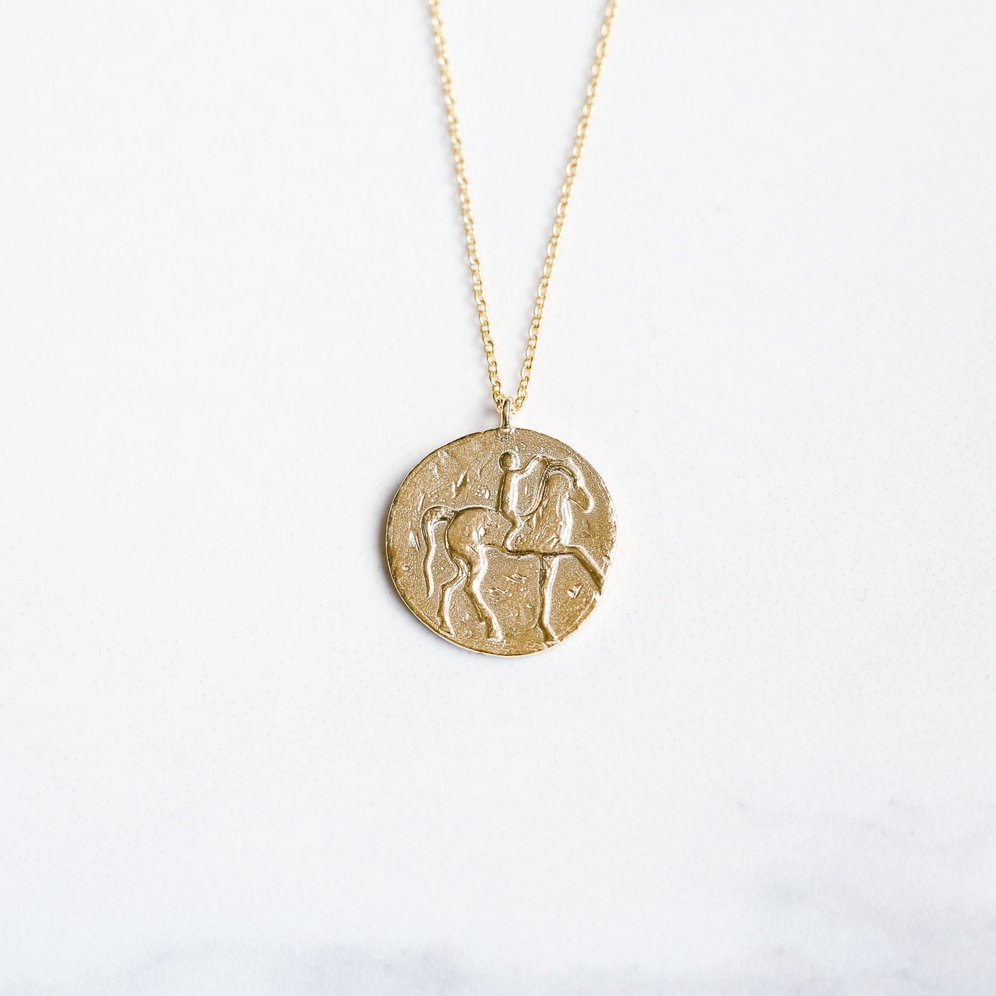 Gold medallion necklace Medallion necklace Coin Necklace Etsy