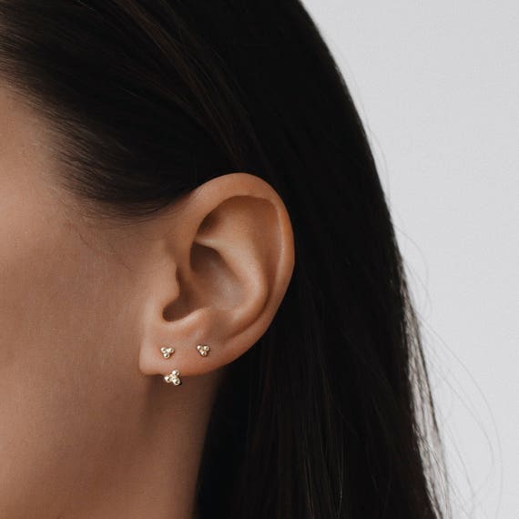 Gold Ear Jacket Ear Jacket earring Ear Jacket dainty ear Etsy