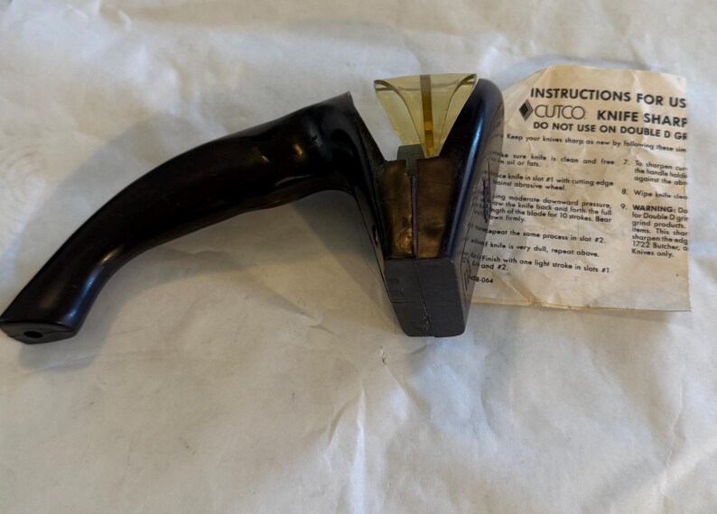 Afilador de cuchillos Cutco vintage. Herramienta de afilado de los años 90. ¡Incluye instrucciones! ¡Envío gratuito! imagen 7