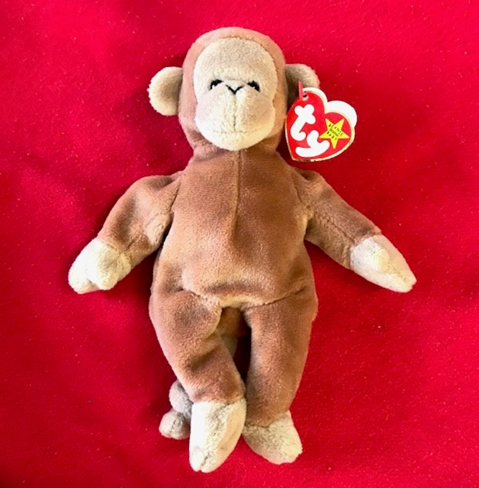 Vintage Ty Beanie Baby. 1995 Bongo Monkey Swing & Tush Tag | Etsy