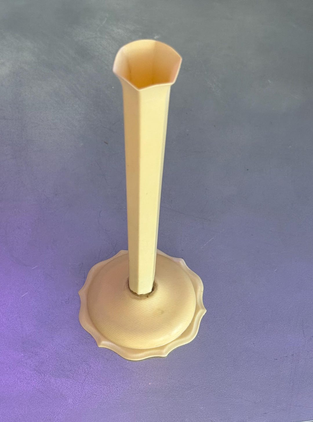Pyralin Design Vintage Pyralin Celluloid Bud Vase. 1920s Fluted Shape, Leaded Base ...