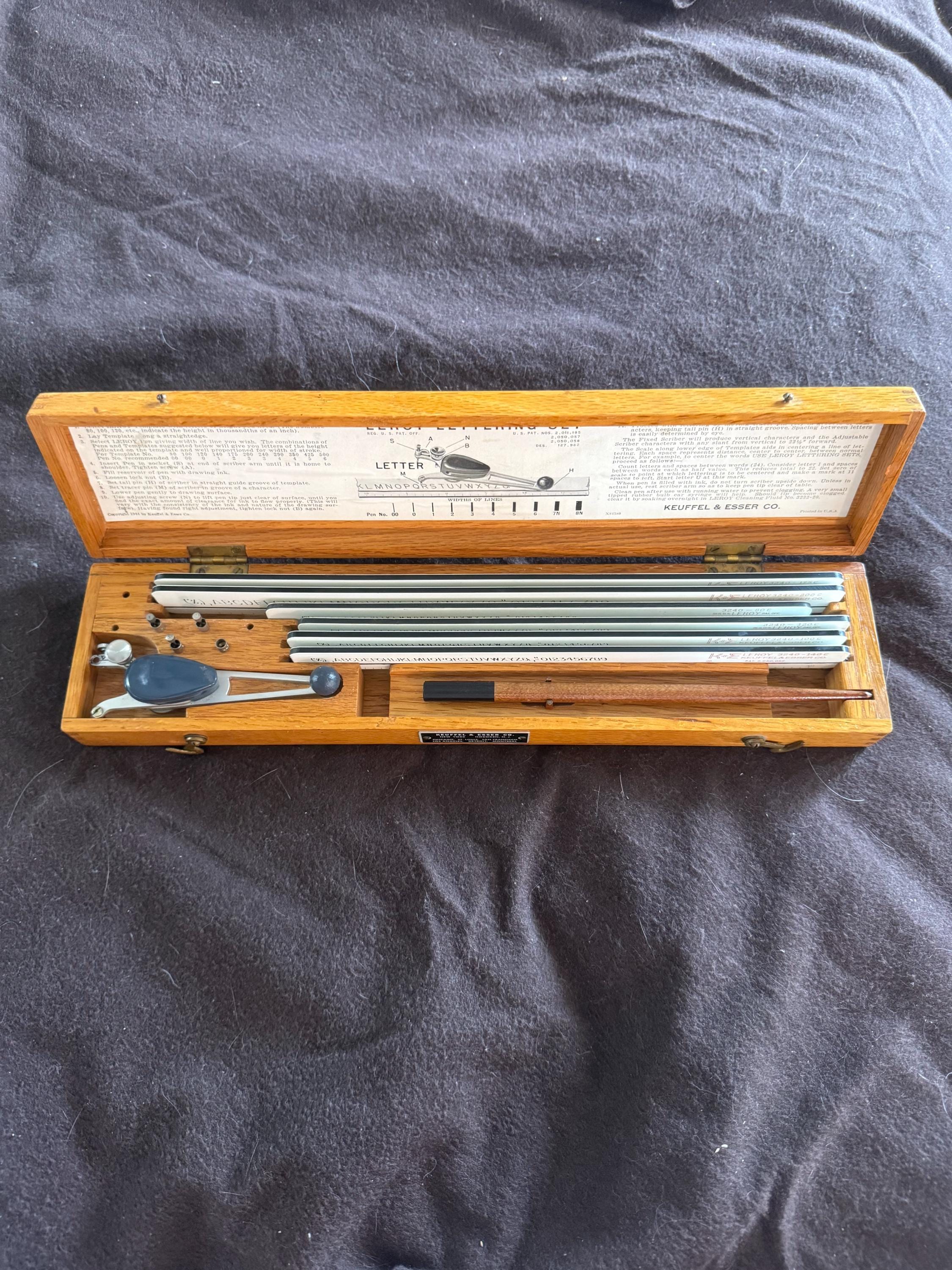 希少品　KEUFFEL & ESSER CO.製 ヴィンテージ刻字ツールセット Vintage Keuffel and Esser Drafting Set - Etsy
