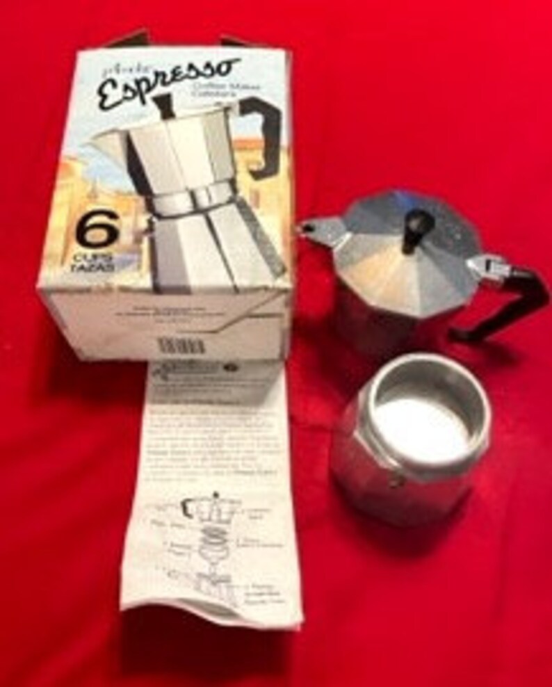 Vintage Primula Espresso Coffee Maker Cafetera. 6 Cup Cafe in Original