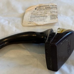 Afilador de cuchillos Cutco vintage. Herramienta de afilado de los años 90. ¡Incluye instrucciones! ¡Envío gratuito! imagen 6