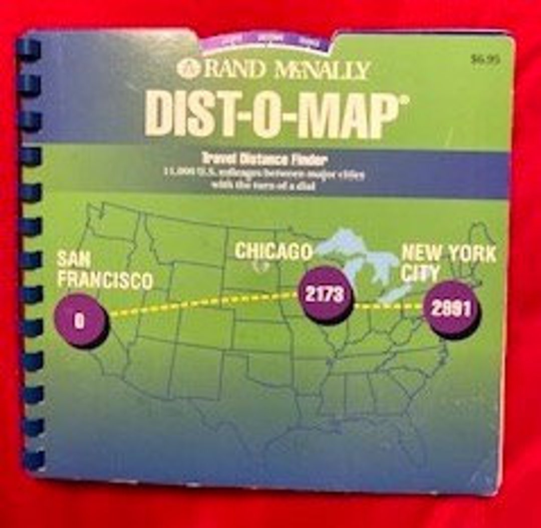 Vintage Rand Mcnally Distomap Distance Calculator. Rand Etsy