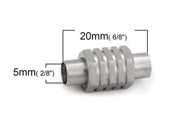 Fermoir aimanté Inoxydable 05 mm Ou 06 mm Argent Ou Doré