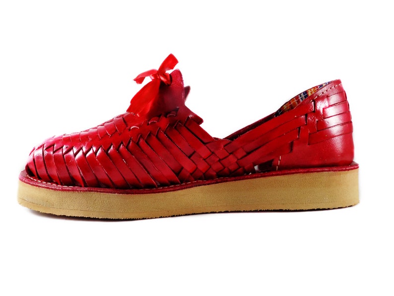 red mexican huaraches