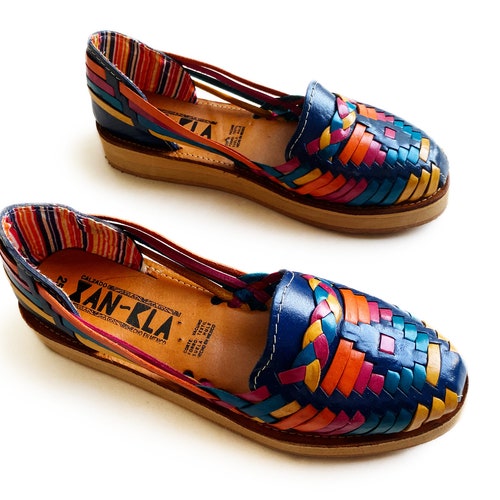 navy blue huarache sandals