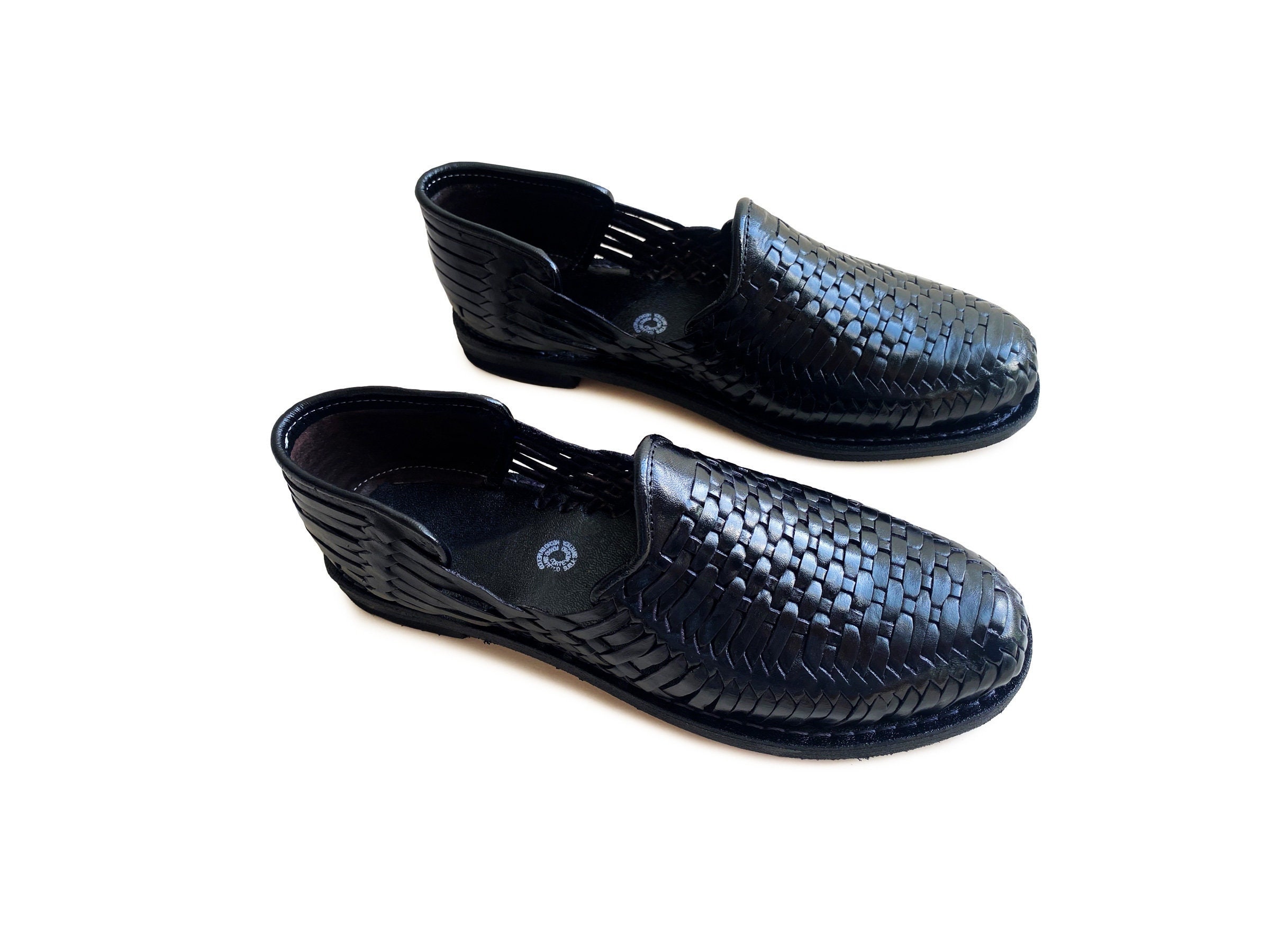 Mens Black Leather Sandals - Etsy