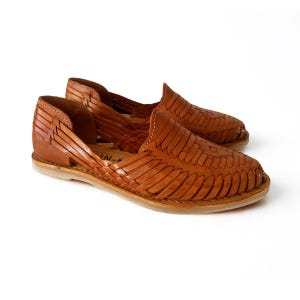 Huarache sandal woman, leather Mexican Huaraches Sandals Nut