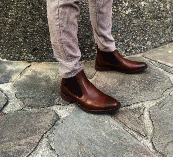 beviser anklageren Trofast Chelsea Boot Classic Design 100% Leather - Etsy