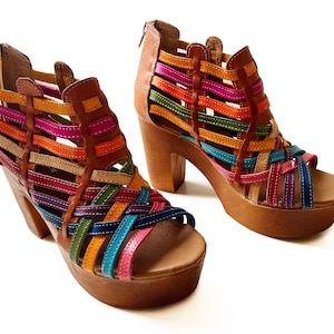 Huarache-Sandalen für Damen, mexikanische Huaraches aus Leder, Pums Leather, Classic Cheel