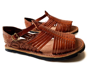 Huaraches Sandals with Upcycled Tire Sole, Old Classic Mexican hauraches Pachuco